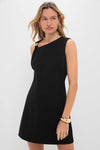 Black Asymmetrical Angelique Mini Dress