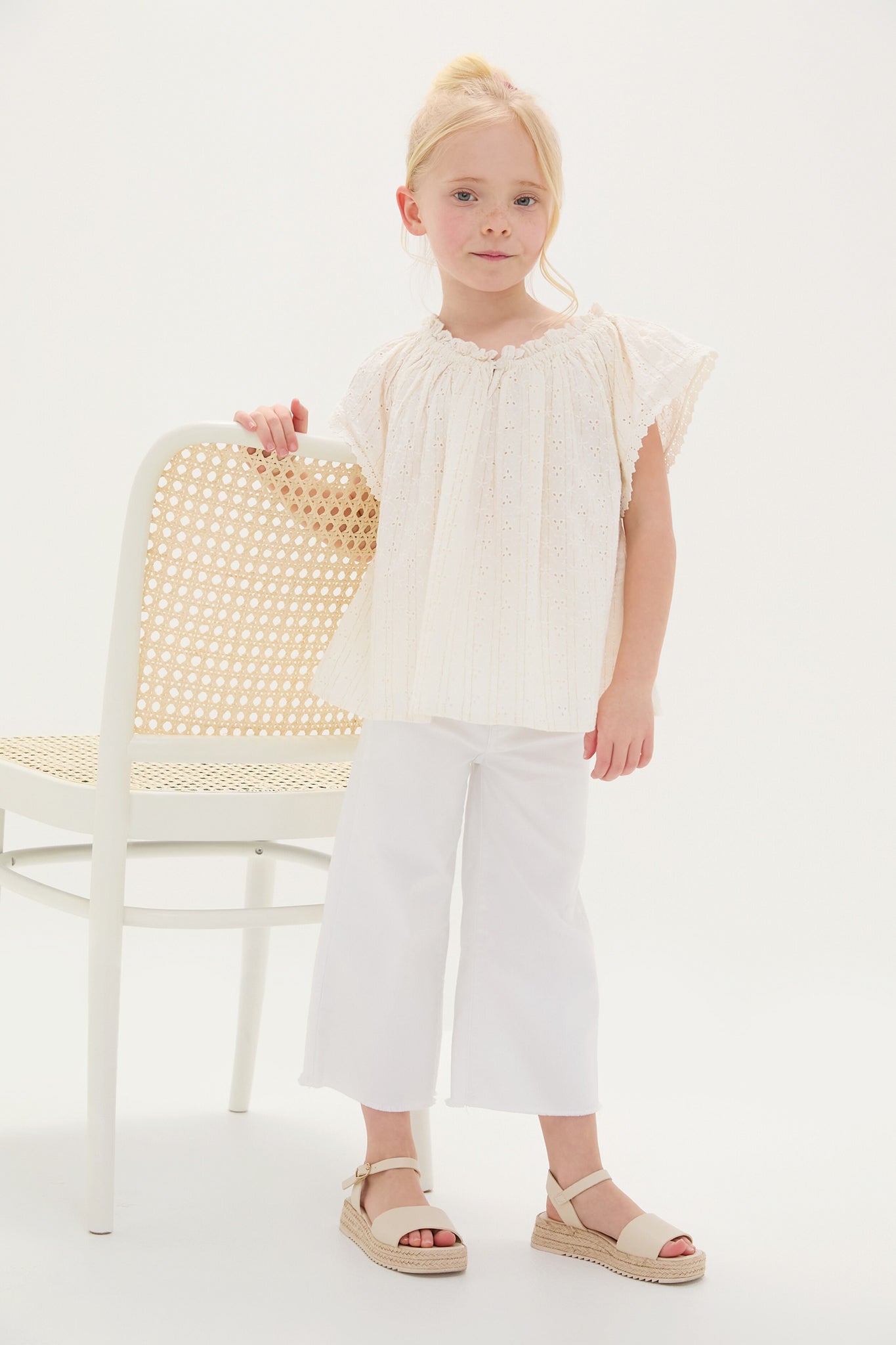 Cream Eyelet Perla Blouse
