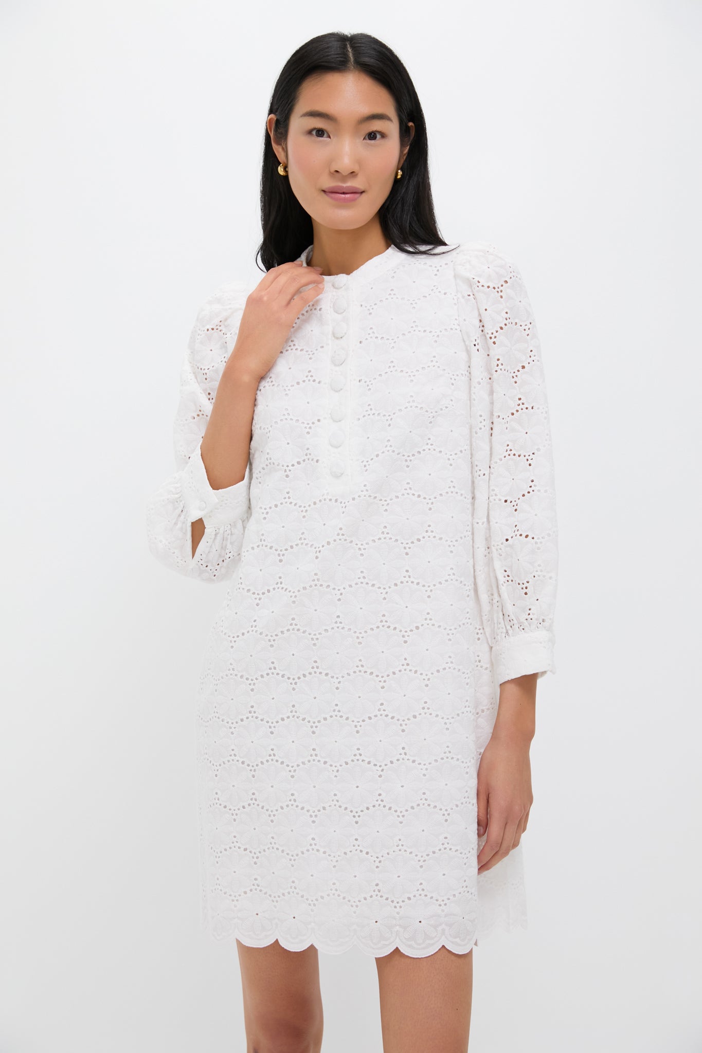 White Eyelet Samantha Dress