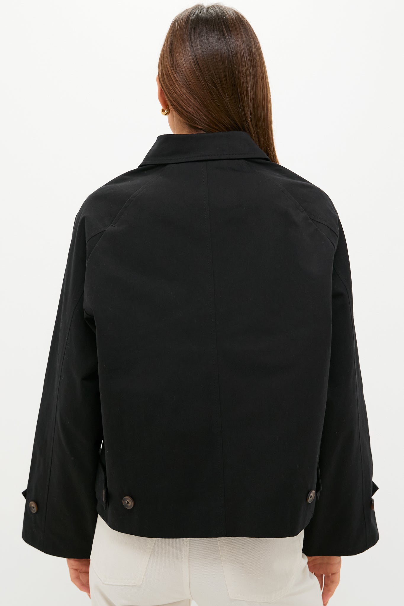 Black Drew Short Trench Coat | Tuckernuck