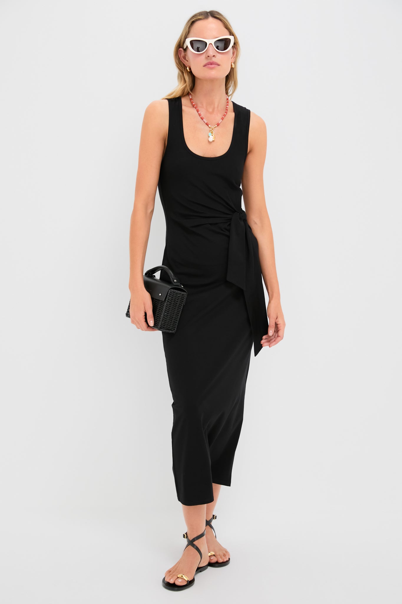 Black Uri Twist Dress