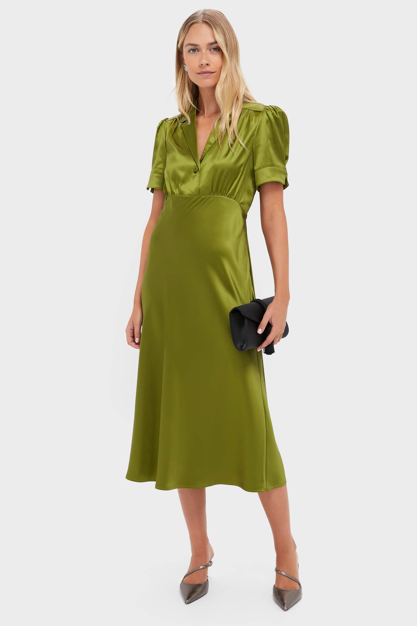 Tuckernuck Woodbine Satin Bellamy Dress Woodbine / XXL Tuckernuck Woodbine Satin Bellamy Dress Woodbine / XXL