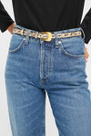 Python Macchia Square Buckle Belt