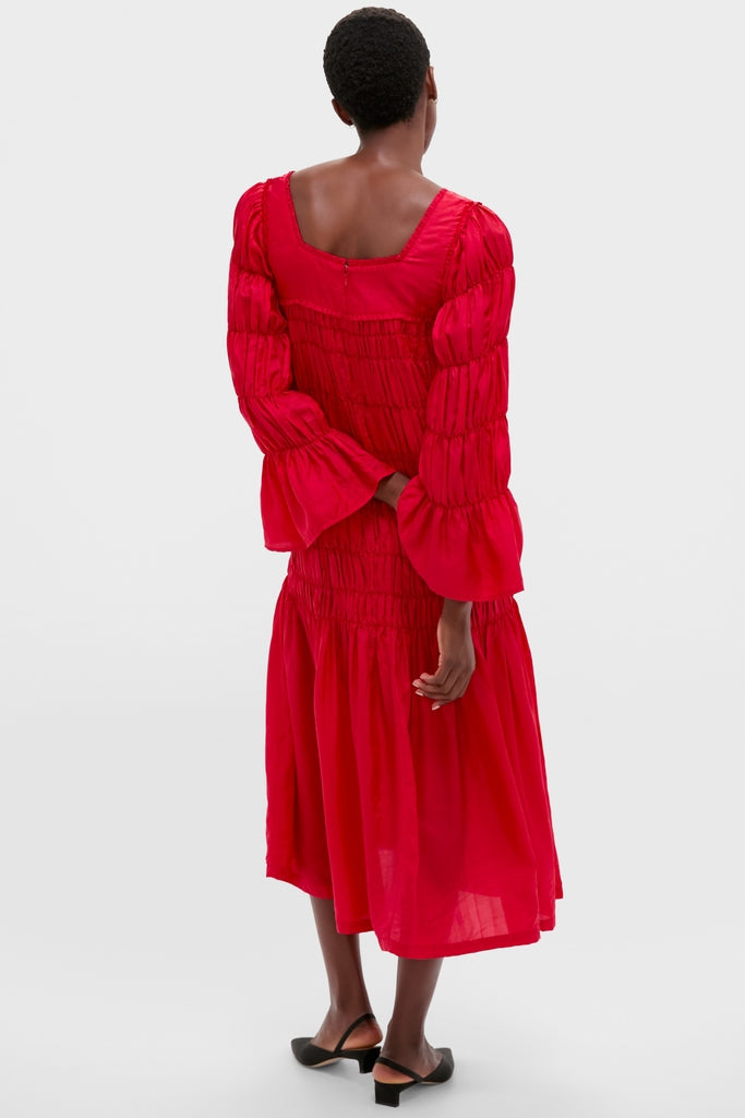 Red Scarlet Sybil Silk Dress