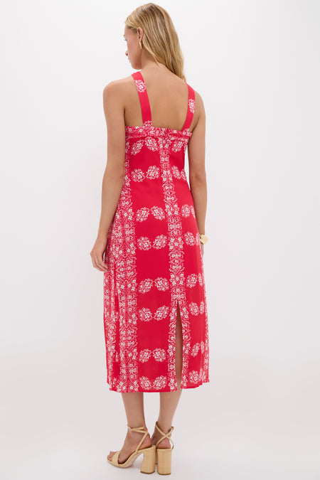Red Floral Wauwinet Maxi Dress