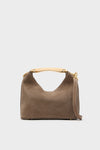 Taupe Suede Small Boomerang Bag