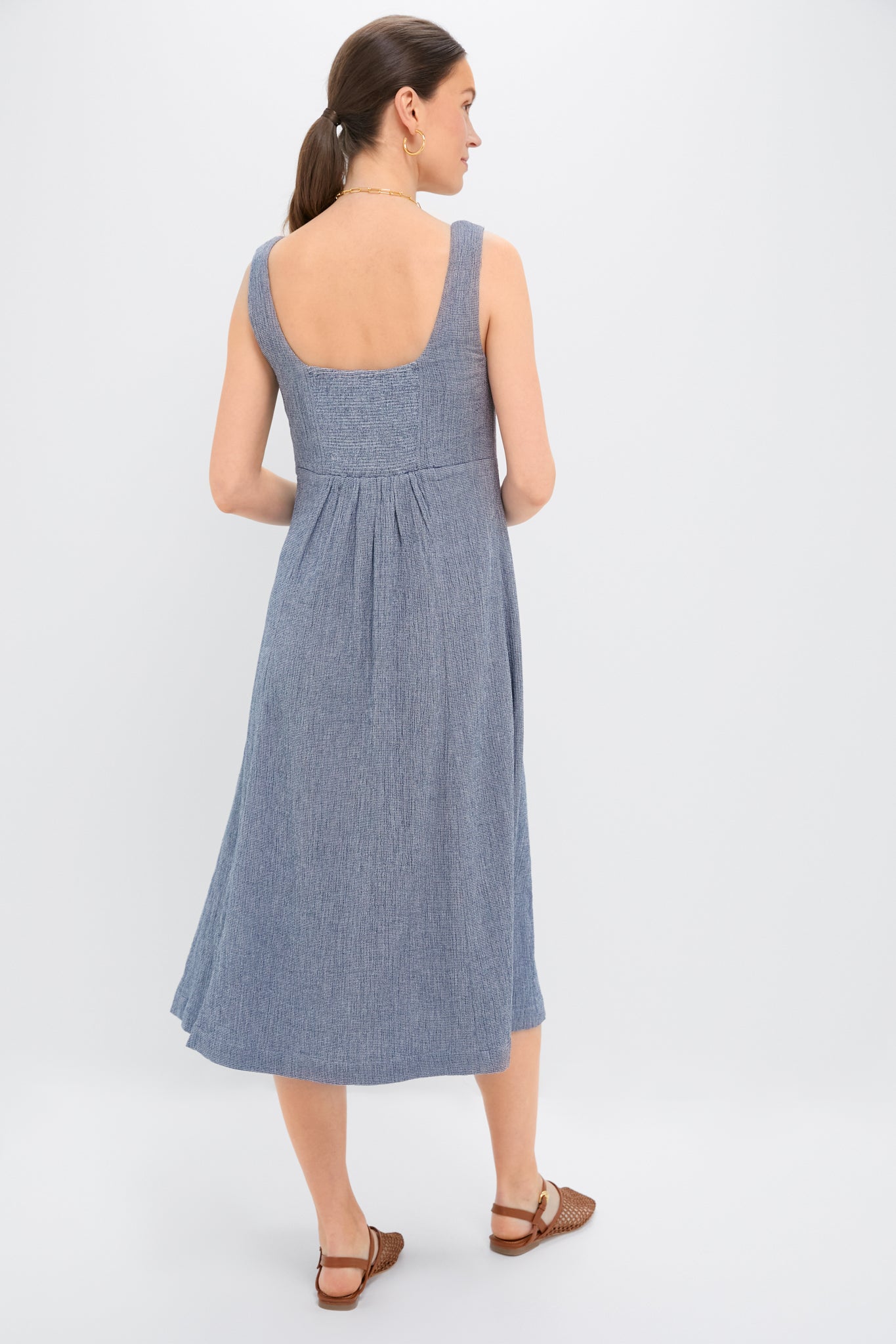 Navy and White Felicity Dress