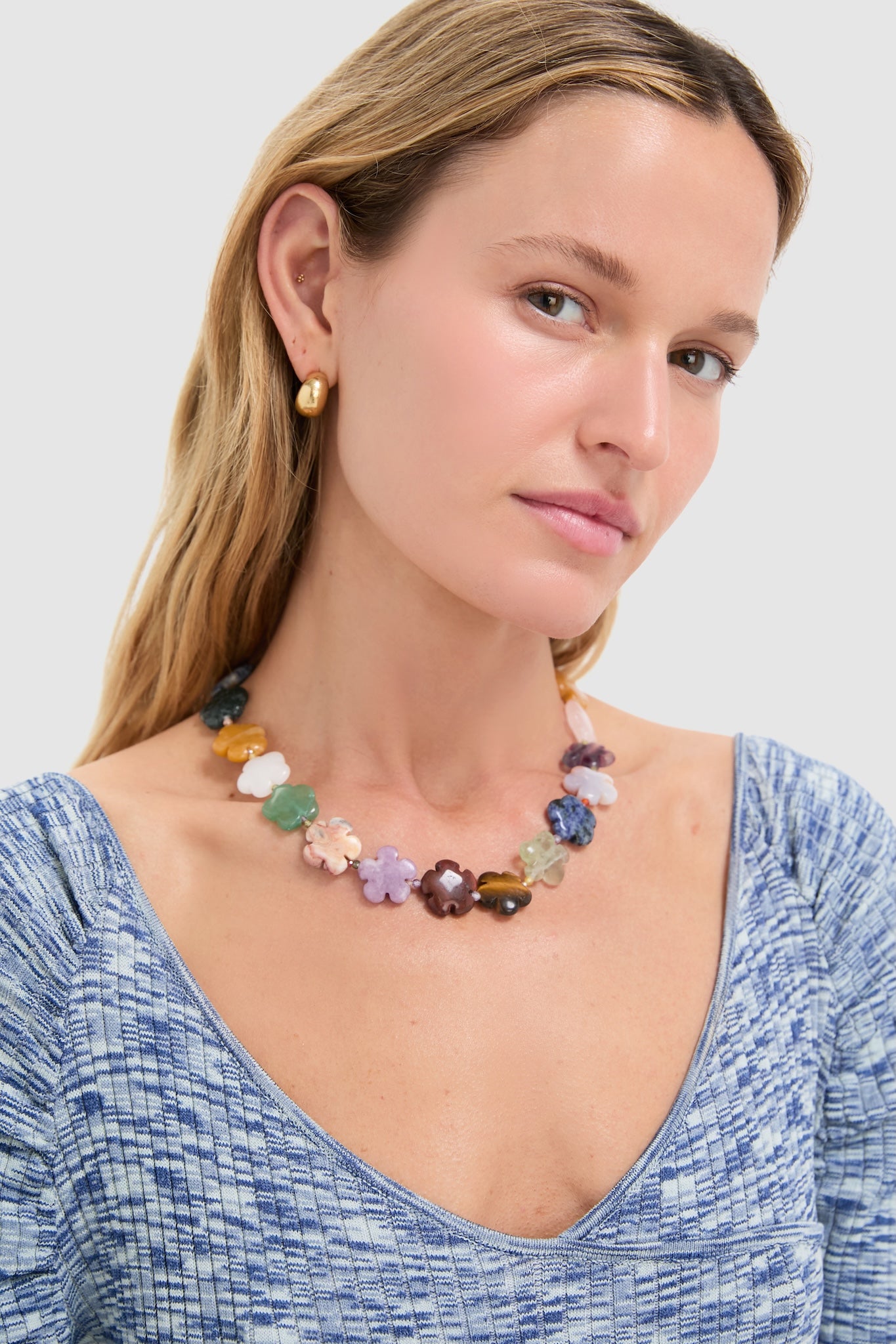 Multi Gemstone Bloom Necklace
