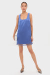 Blue Satin Mollie Dress