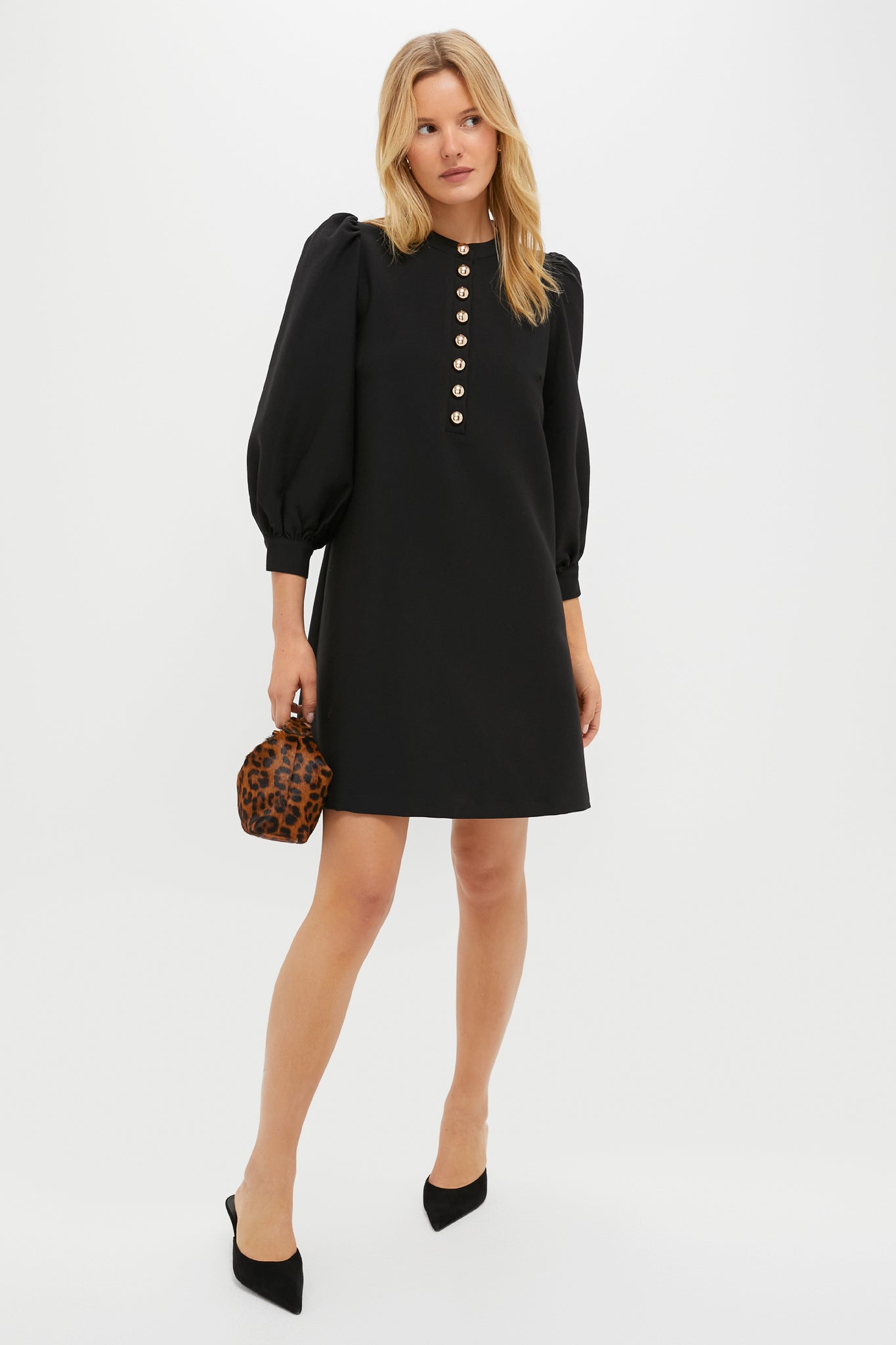 Pomander Place Black Crepe Samantha Dress Black / L Pomander Place Black Crepe Samantha Dress Black / L
