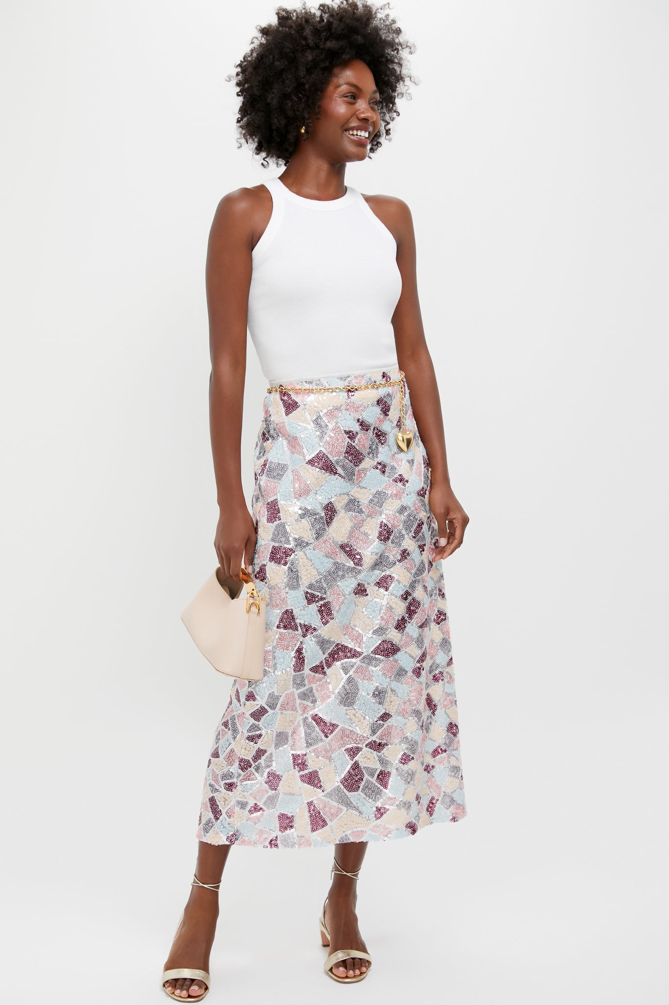 Sequin Flare Arden Maxi Skirt