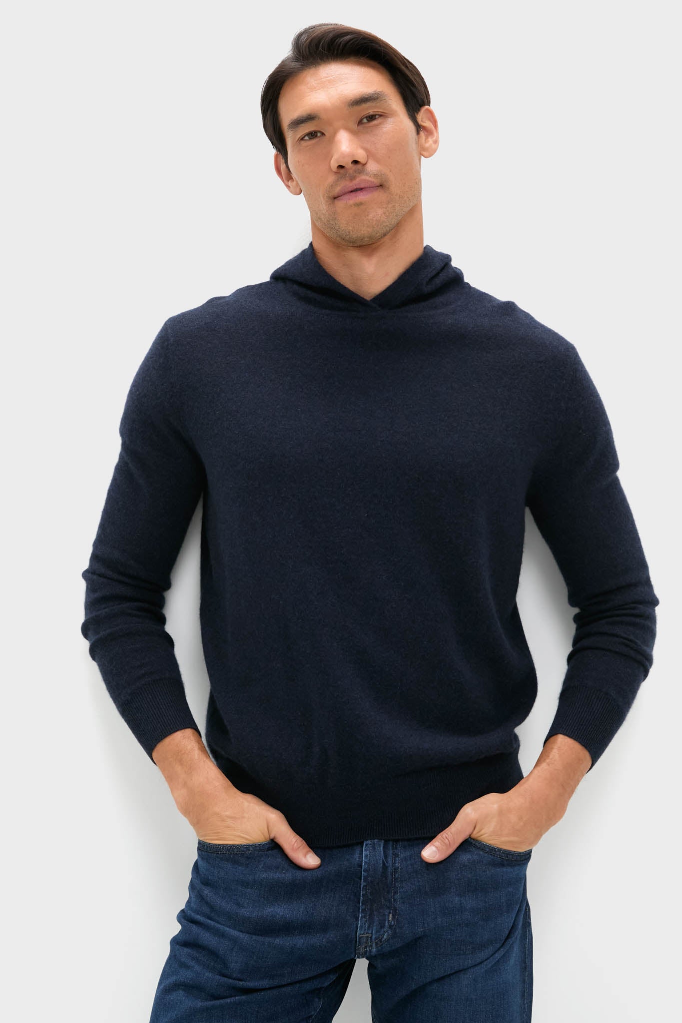 Navy Cashmere Hoodie