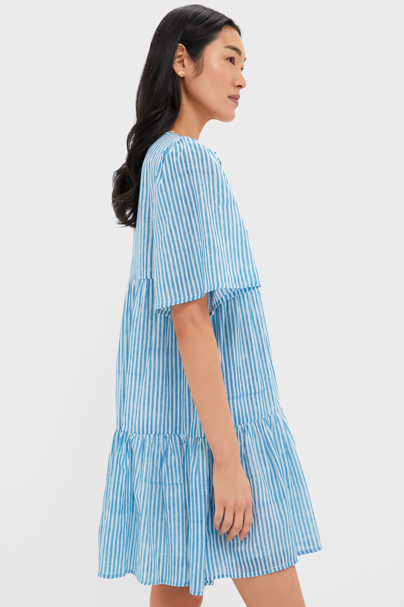 Sunday Stripe Bluesy Organic Isla Dress