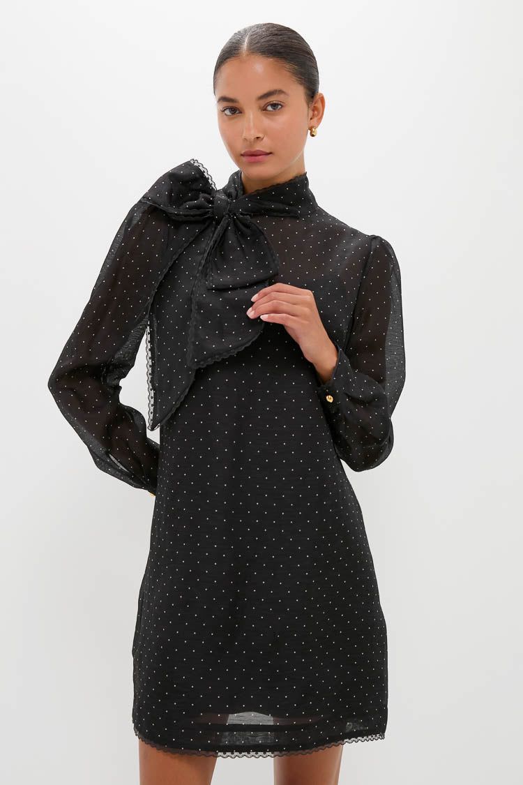 zimmermann black mini dress Zimmermann Luna Linen And Silk Blend Mini Dress 1 / Black