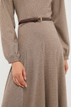 Brown Houndstooth Smith Dress
