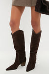Dark Brown Victoria 60 Saddle Boots