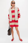 Khaki and Red Stripe Travis Rugby Dress