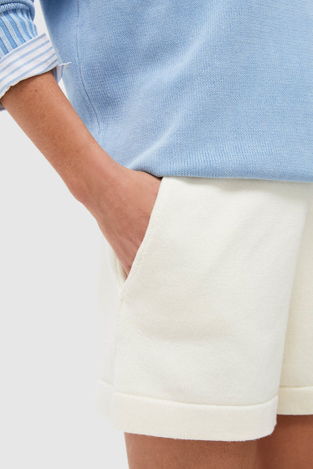 Ivory Knit Beau Shorts