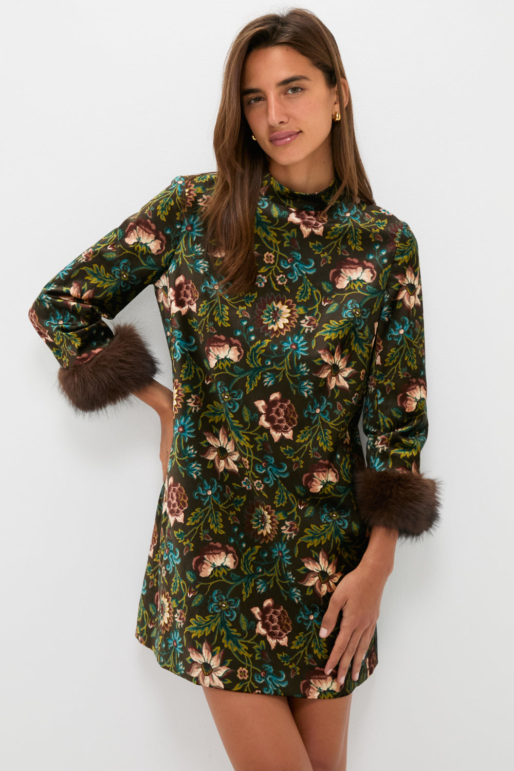 Hazel Moonflower Velvet Mod Ellie Dress
