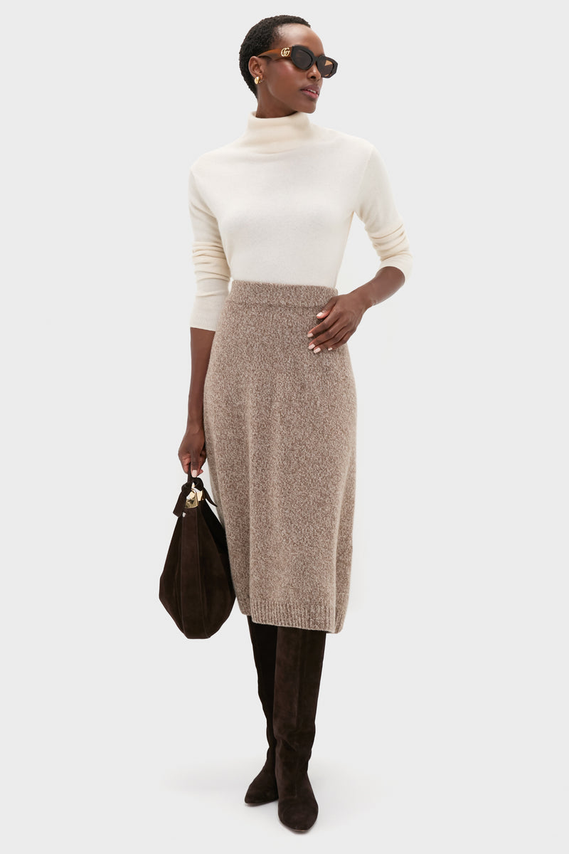 Hazelnut Barnaba Knitted Skirt