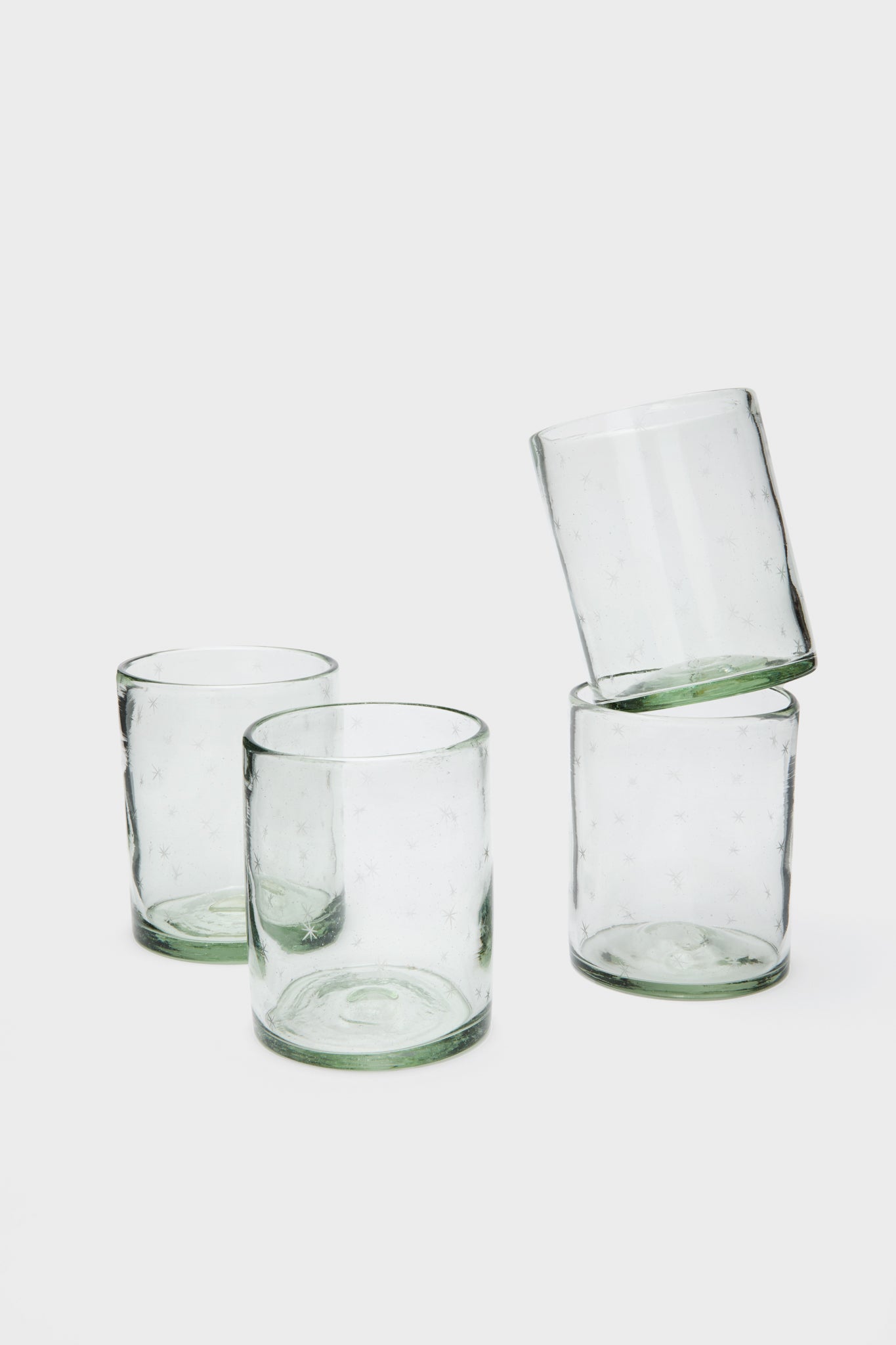 Clear Starry Night Rocks Glass