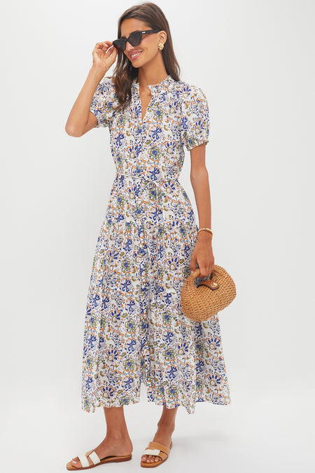 Batik Floral Cream Mazza Maxi