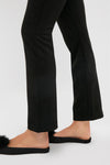 Black Vegan Suede Long Ashford Pants