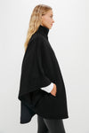 Black Full Zip Huntington Poncho