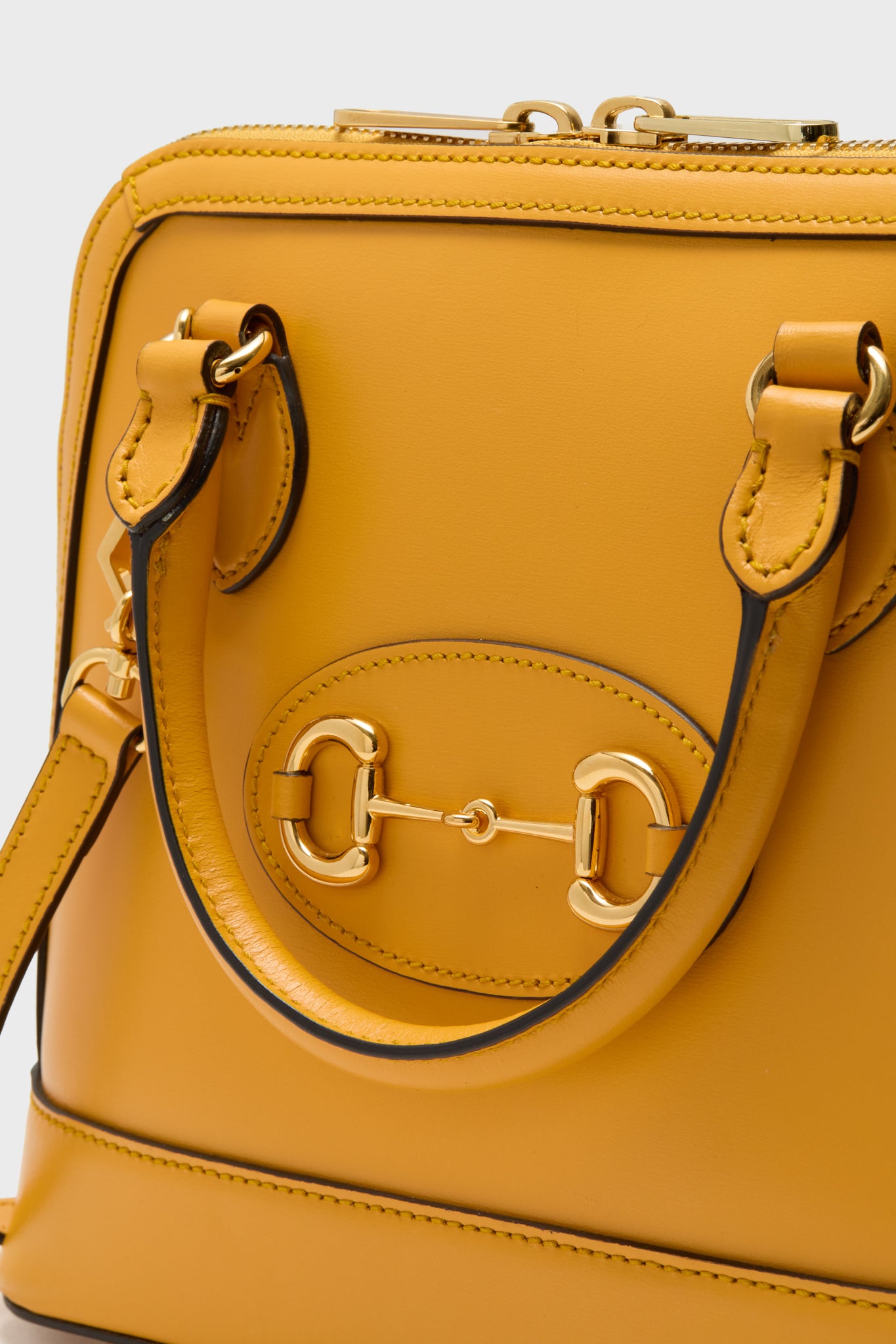 Gucci Orange Horsebit 1955 Small Handle Bag