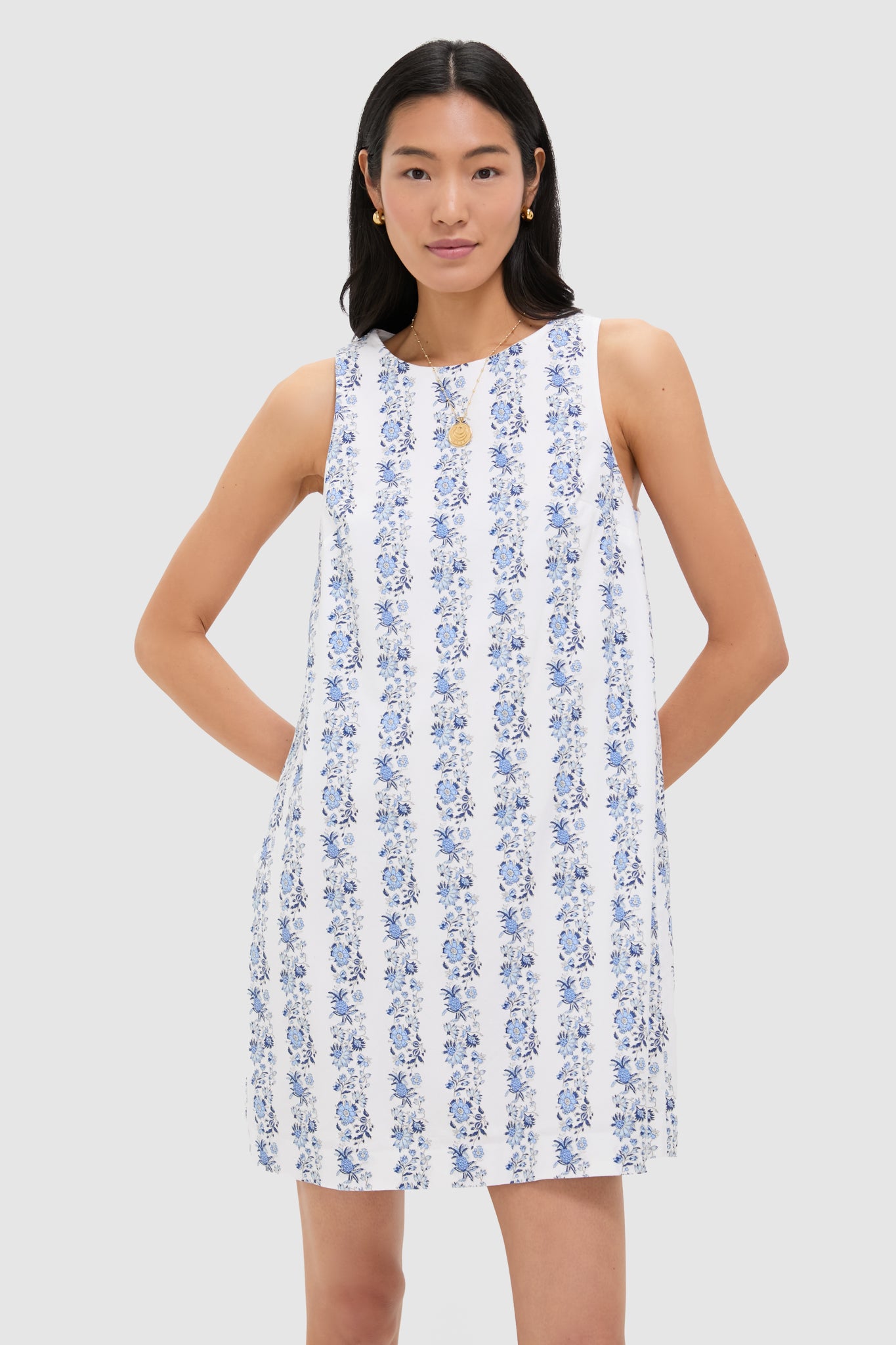 chinese dress ladies Bella Floral White Shift Dress