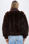 Mahogany Faux Fur Walden Jacket