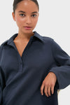Navy Carlyn Long Sleeve Polo