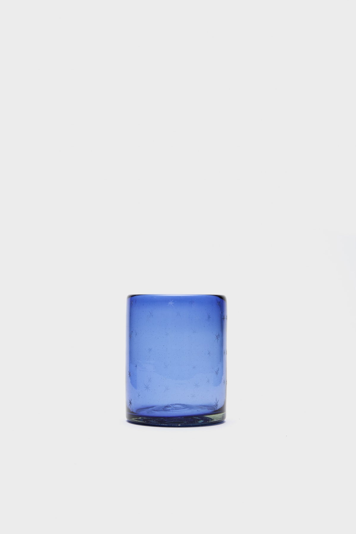 French Blue Starry Night Rocks Glass