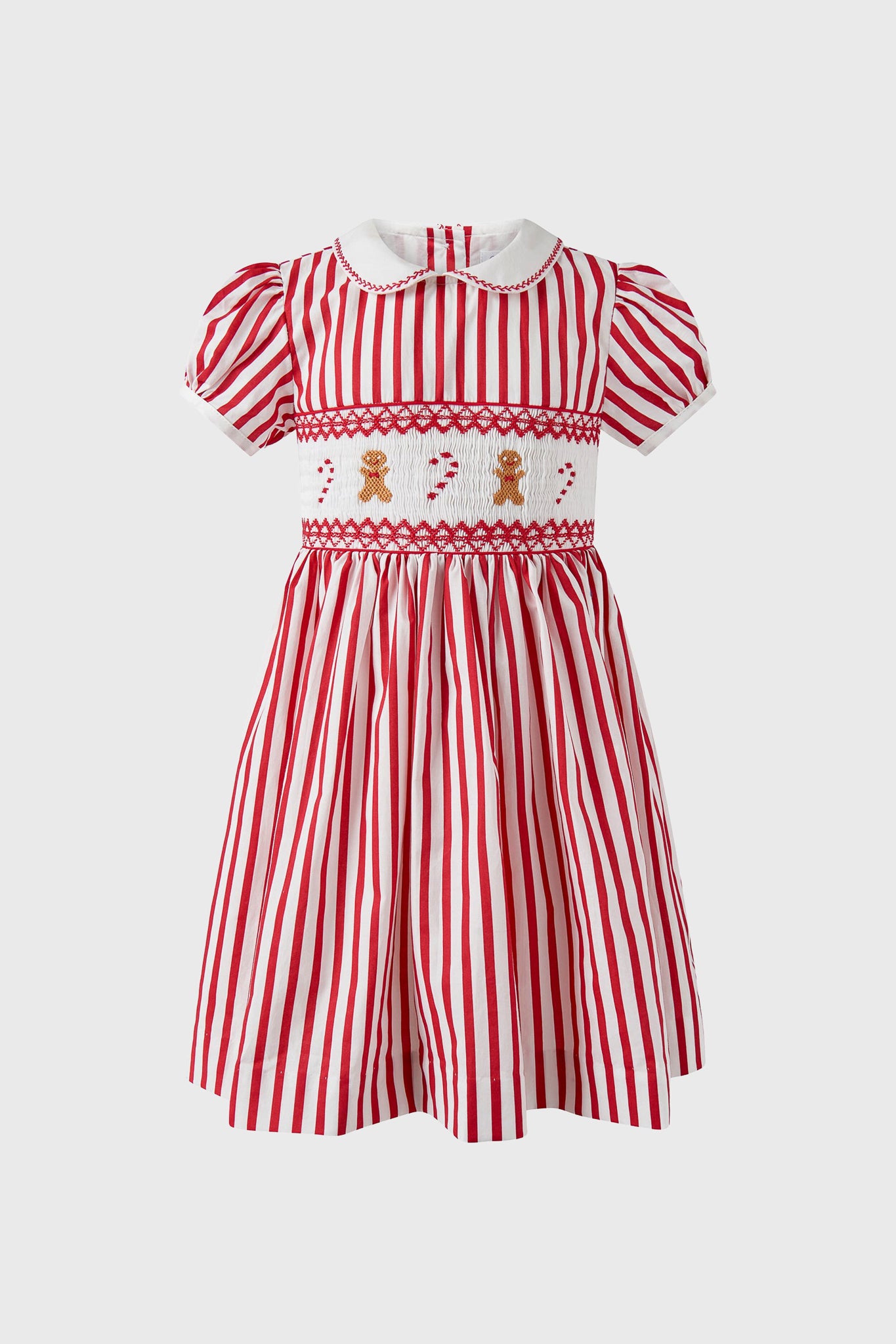 Candy Cane Stripe Smocked Dress | Rachel Riley Candy Cane Stripe Smocked Dress | Rachel Riley