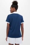 Navy and White Performance Jersey Zoe Polo
