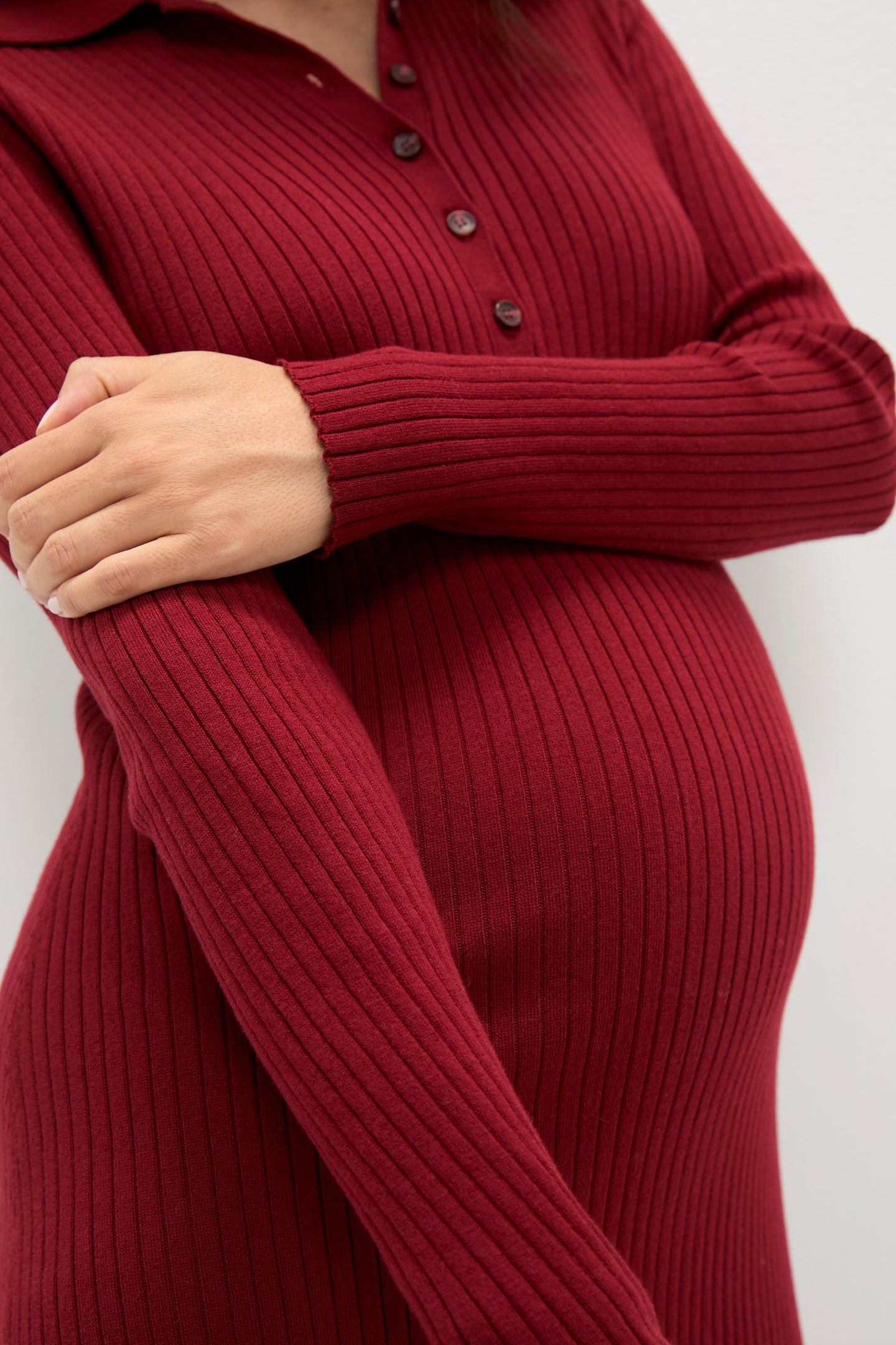 Cranberry Averie Polo Rib Sweater Dress