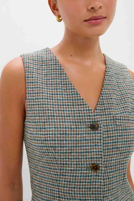 Gun Club Check Form Maxi Dress