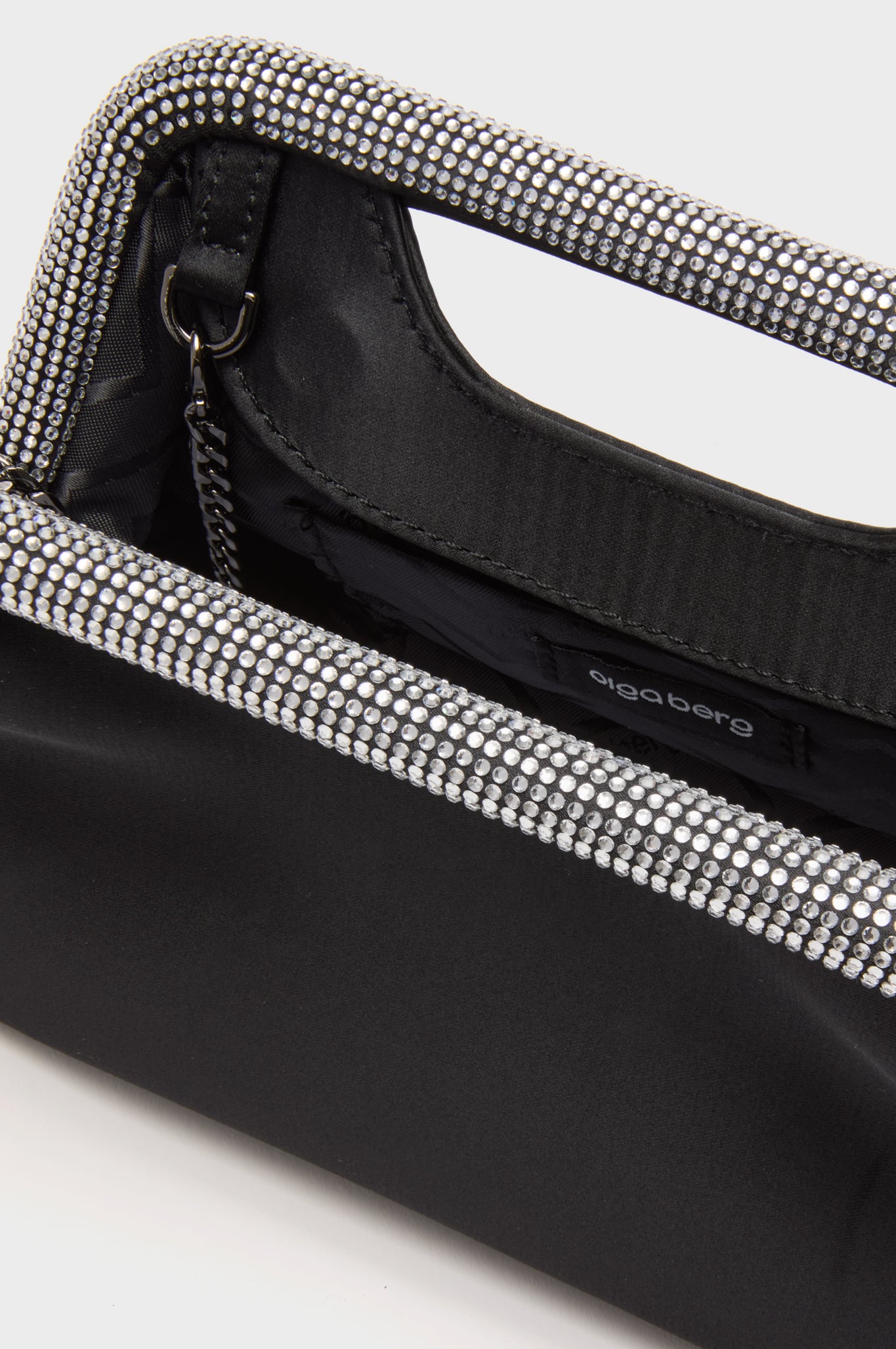 Black Eleanor Crystal Handle Bag