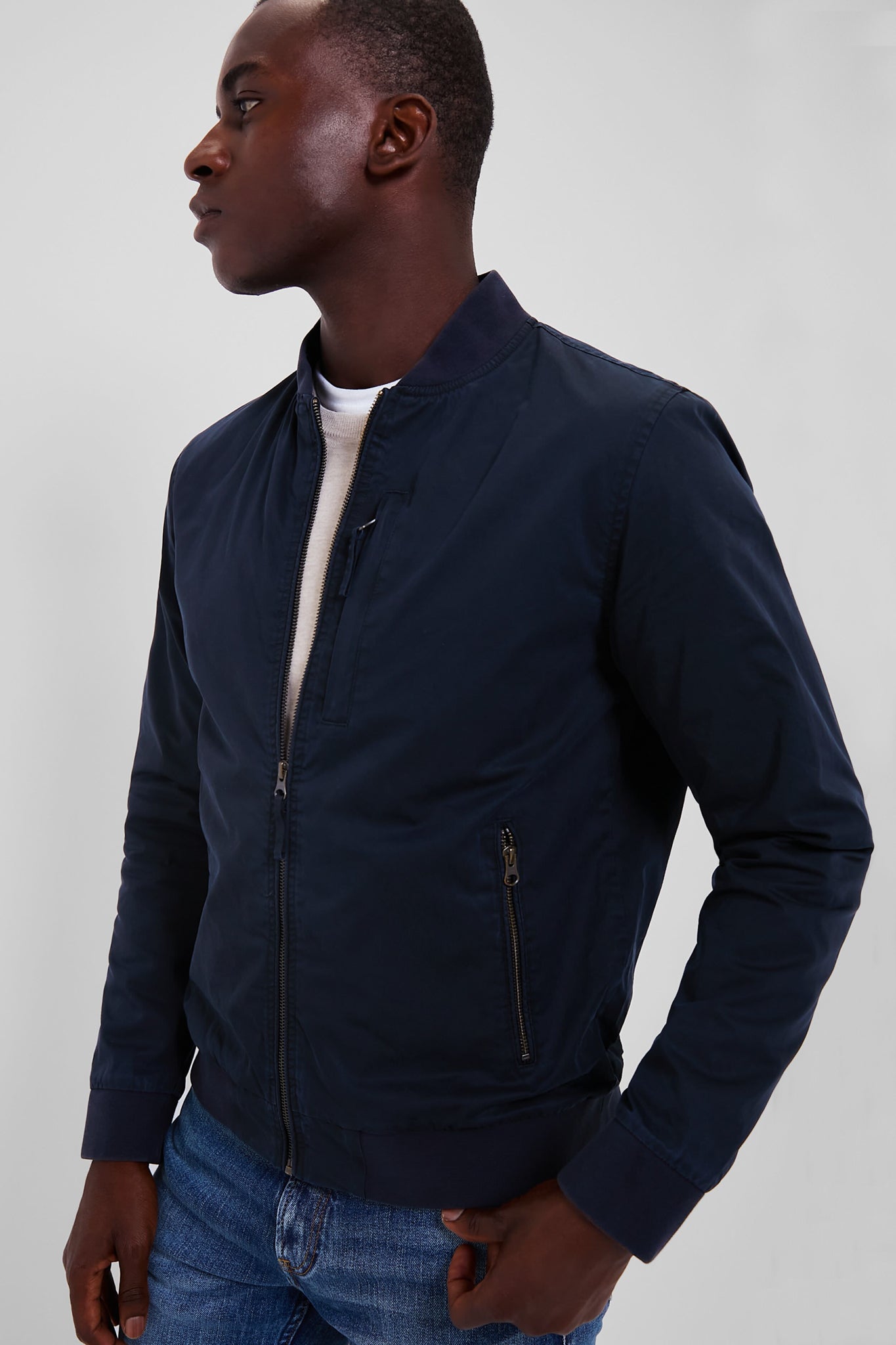 Blue Black Dry Wax Bomber