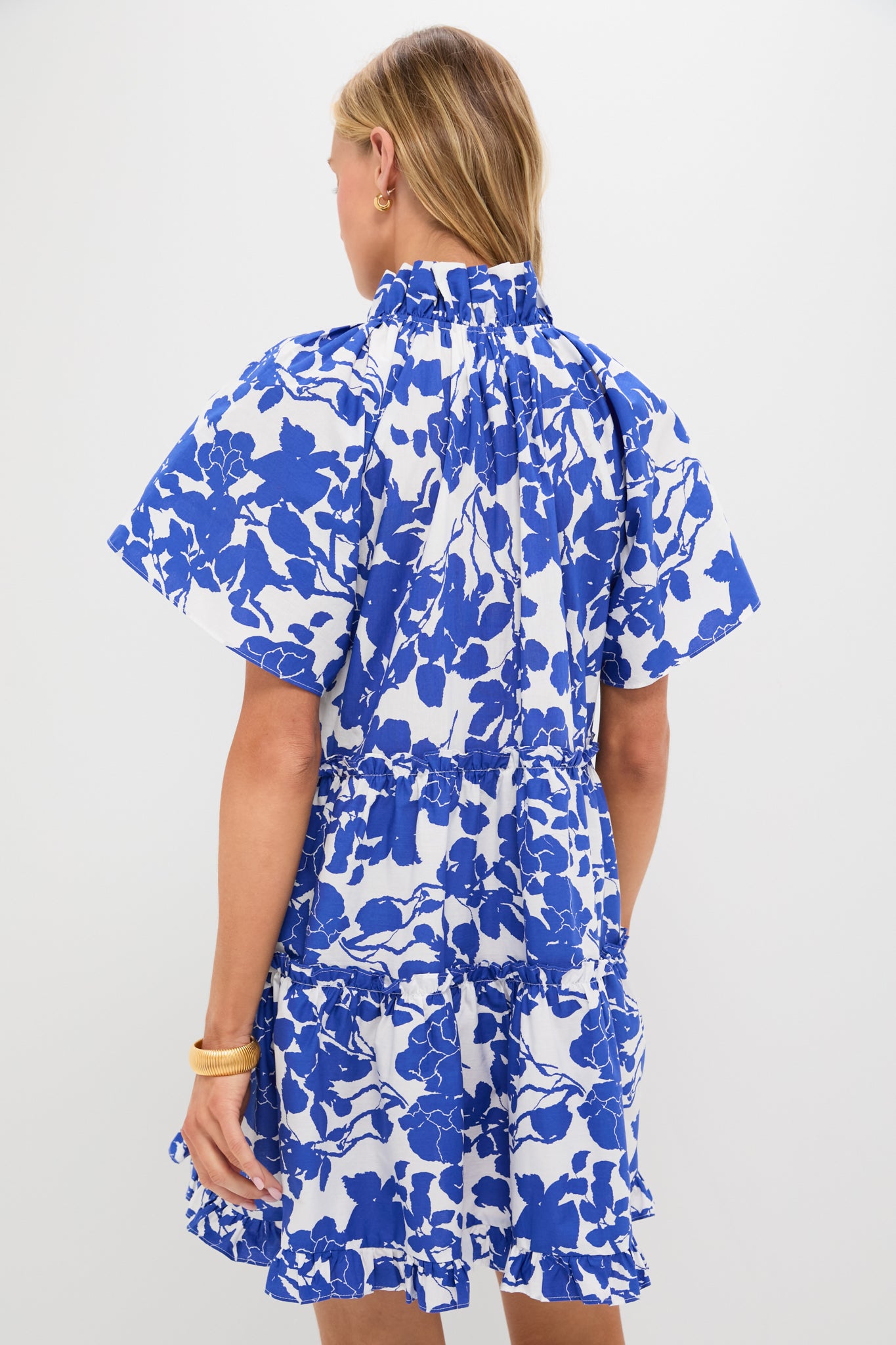 Blue & White Floral Thea Mini Dress