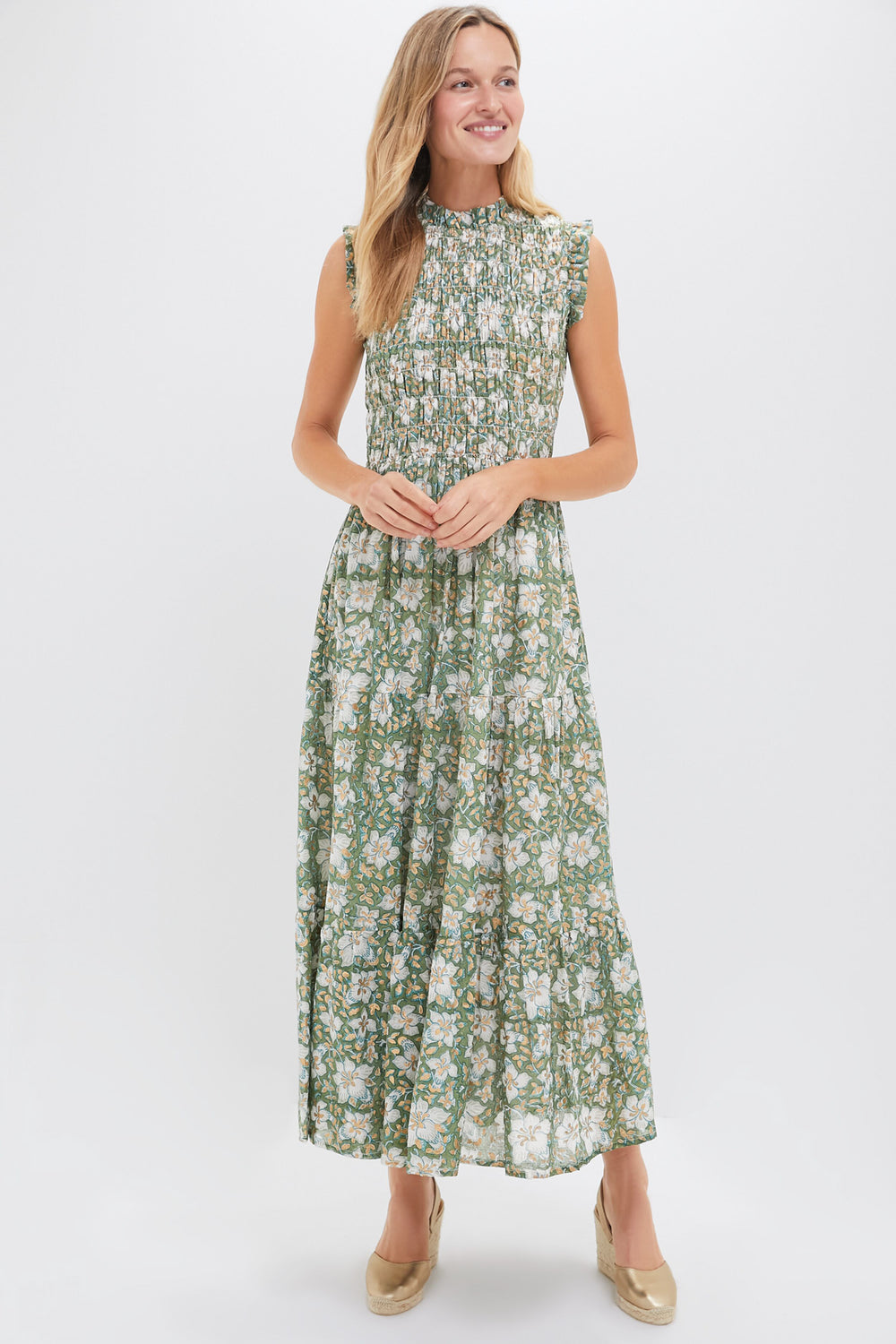 Ivy Olive Sleeveless Smocked Maxi Dress | Oliphant Ivy Olive Sleeveless Smocked Maxi Dress | Oliphant