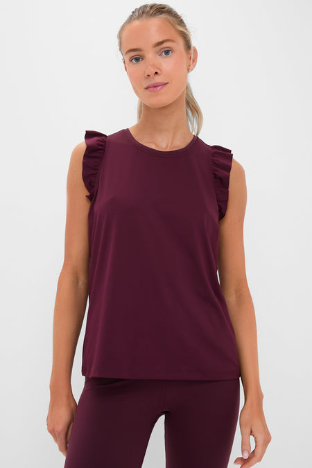 Winetasting Ruffle Performance Jersey  Lea Tank