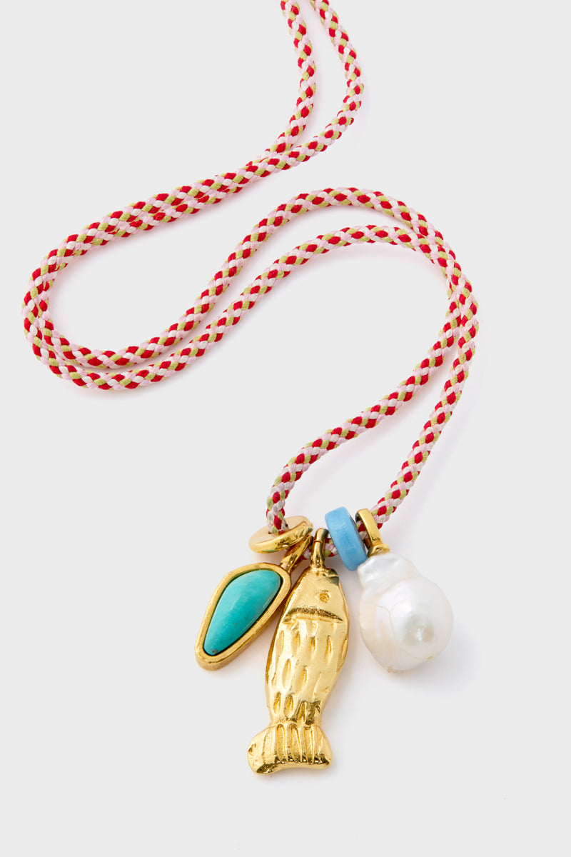 Red Hot Minnow Necklace