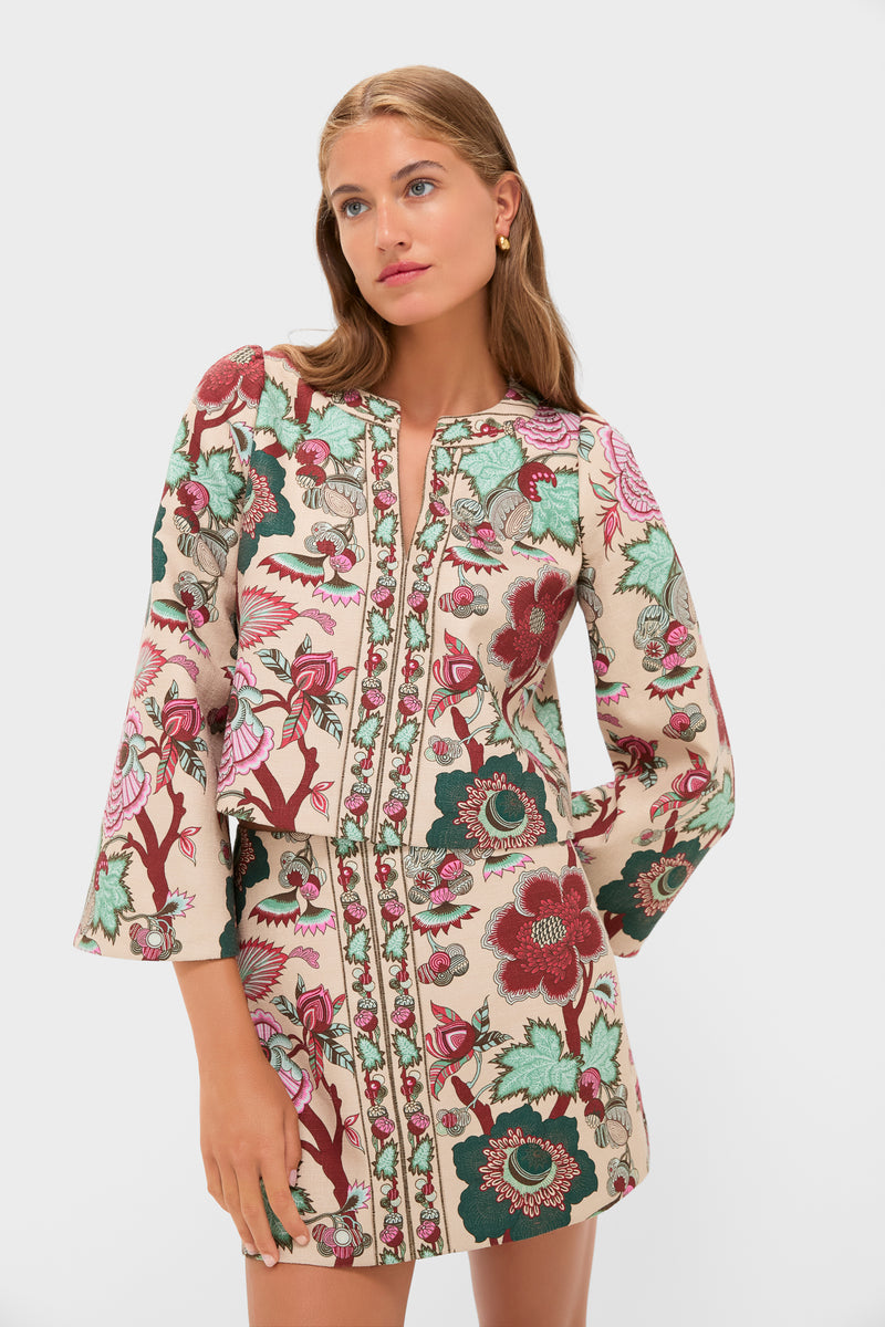 Garden Scrollwork V-Neck Maxine Top