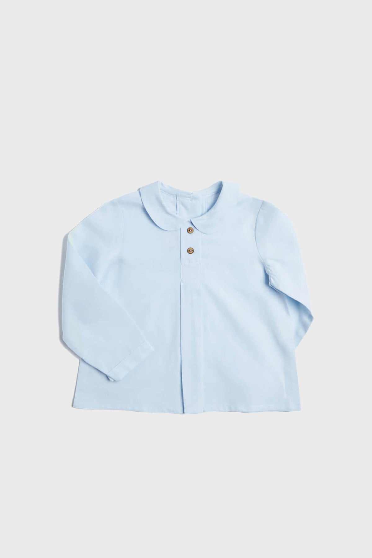 Girls Uniform Shirts Girls' Long Sleeve White Blouse – Peter Pan Collar With Navy Bow & Pleated Front For School Or Special Occasions White Long Sleeve Blouse