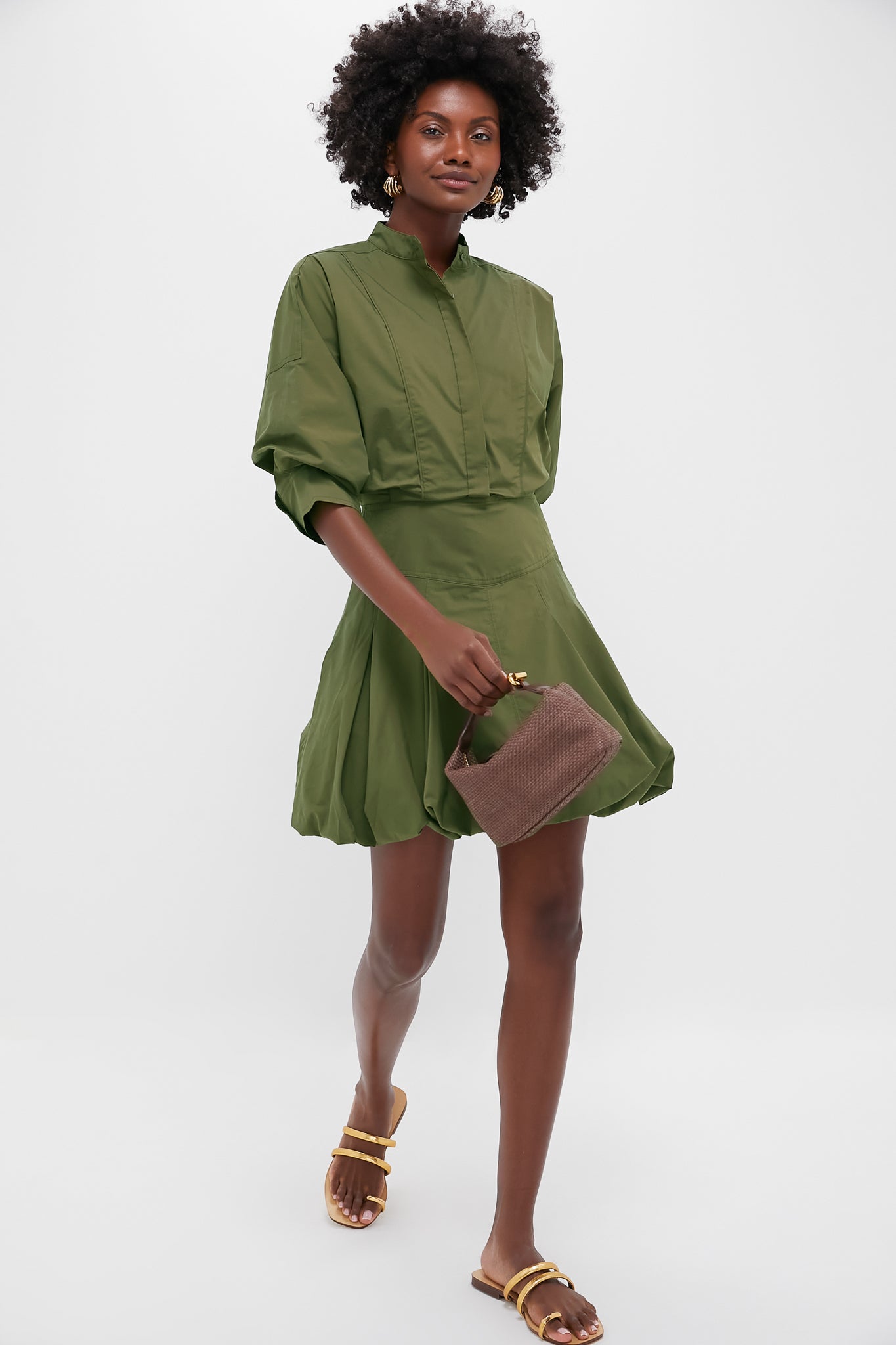 Olive Effie Bubble Mini Dress