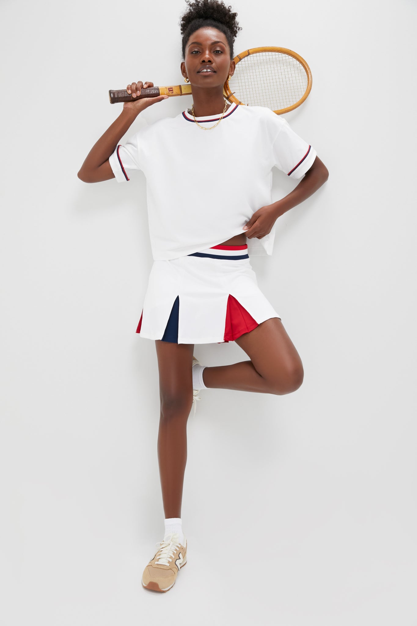 Americana 14 Inch Performance Stretch Woven Carly Tennis Skirt