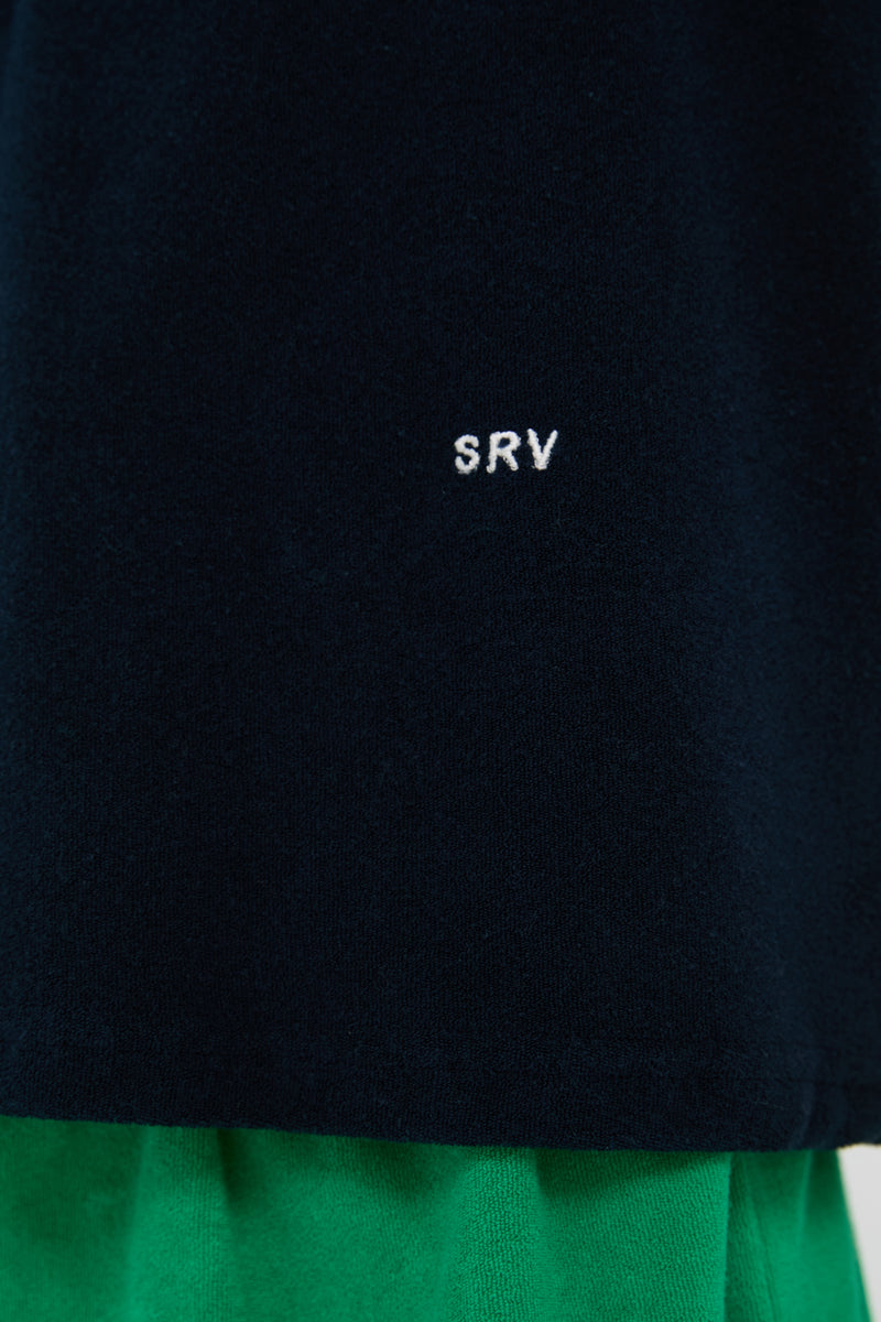 Navy Terrycloth Tybee Top