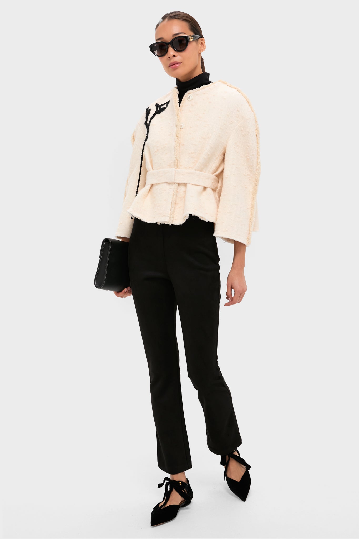 Black Corinna Bow Flats