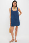 Textured Windowpane Denim Cassie Dress